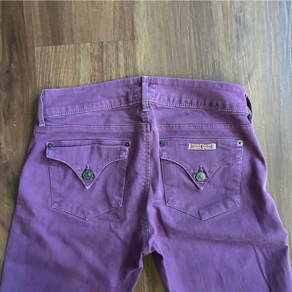 Y2K Hudson Denim Purple Button Pocket Straight Skinny Jean - Picture 10 of 15